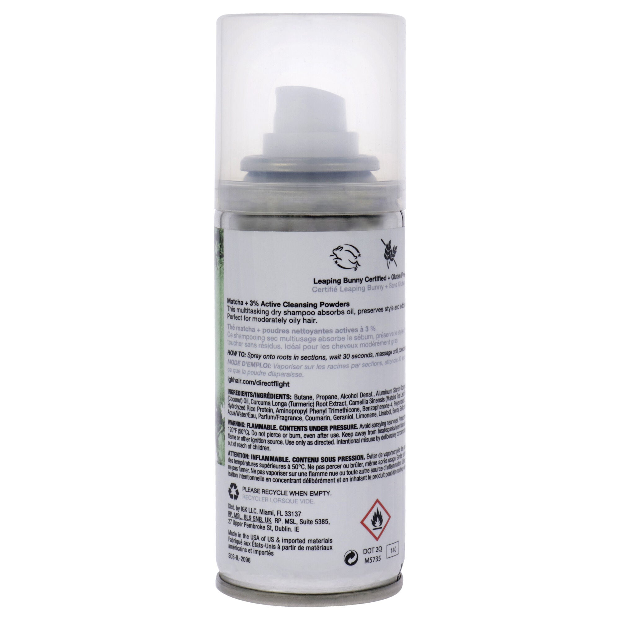 Direct Flight MultiTasking Dry Shampoo by IGK for Unisex - 2 oz Dry Shampo, Clear, alternate image number 2