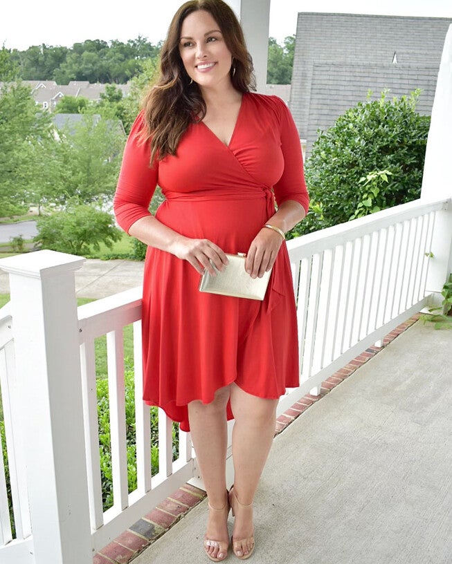 Winona Hi-Lo Wrap Dress, , alternate image number null