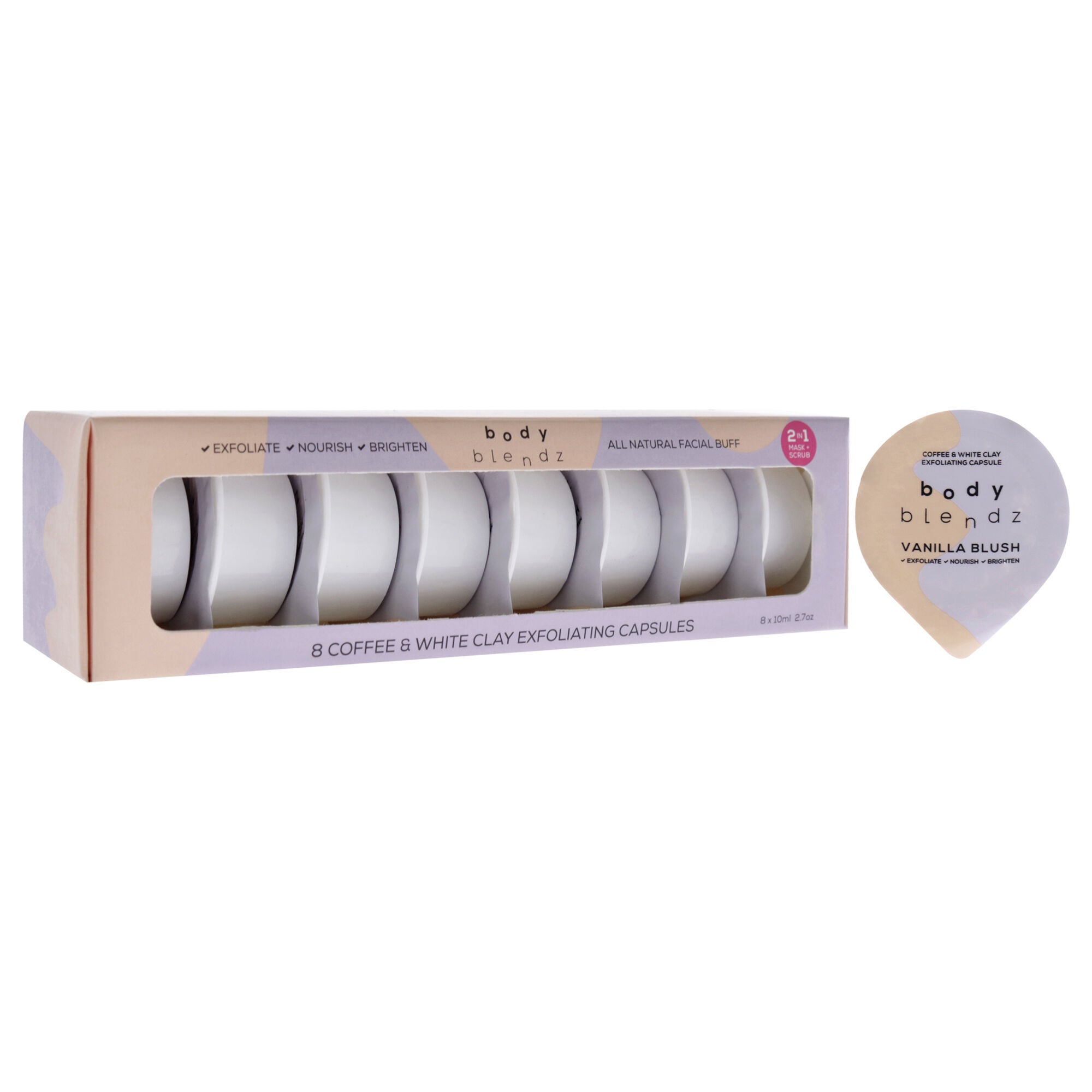 2-In-1 Mask and Scrub Exfoliating Capsules by BodyBlendz for Women - 8 x 2.7oz Exfoliator, , alternate image number 7