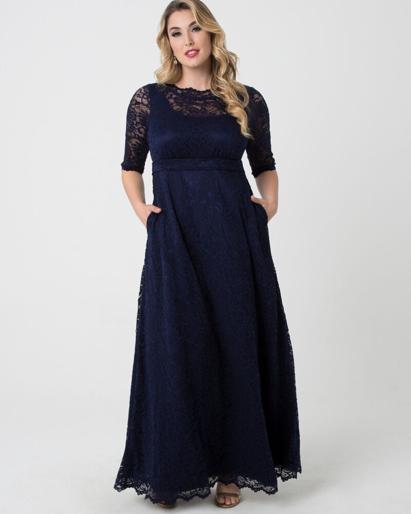 Leona Lace Gown, Nocturnal Navy, hi-res image number 0