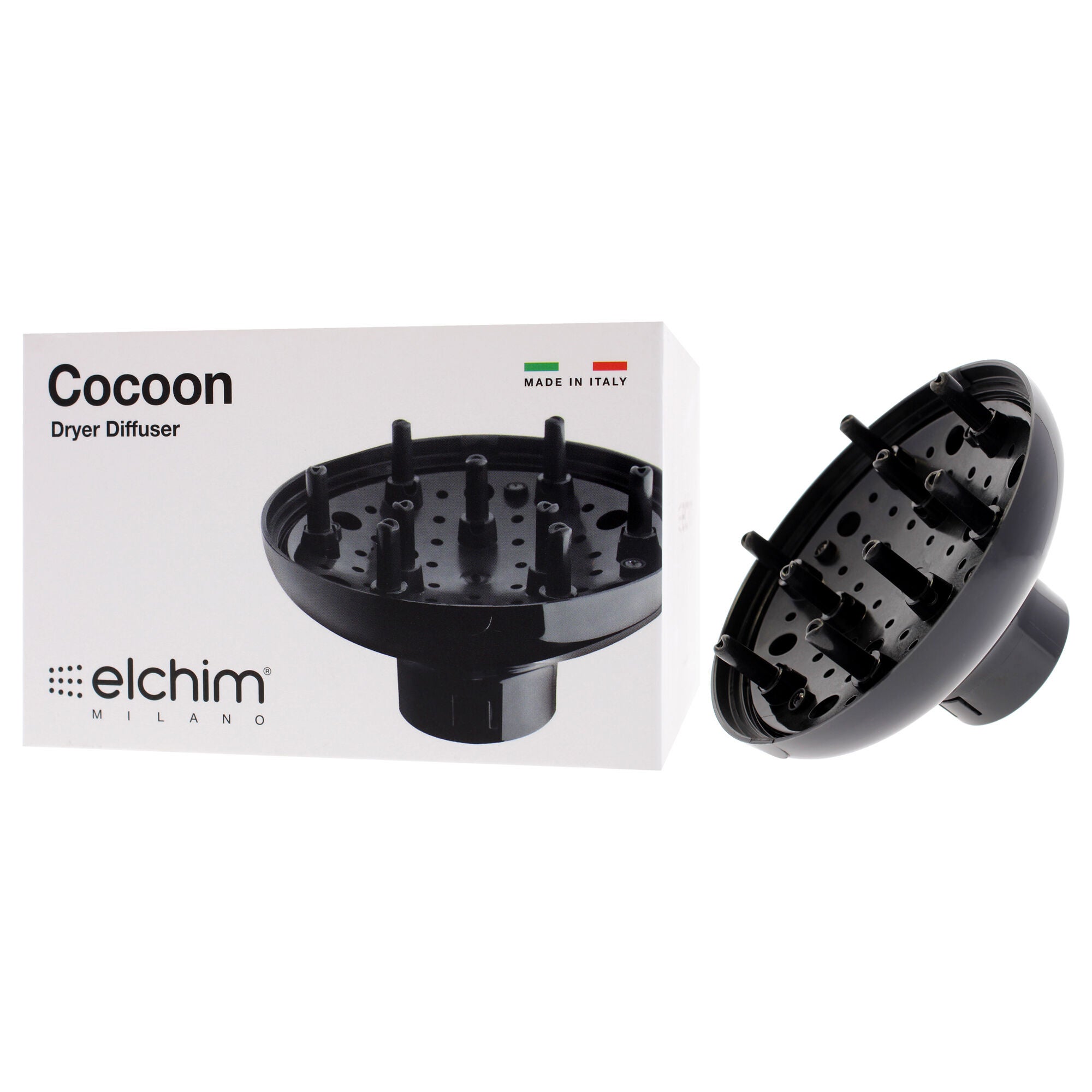 3900 Cocoon Hair Dryer Diffuser by Elchim for Unisex - 1 Pc Diffuser, Black, alternate image number 3