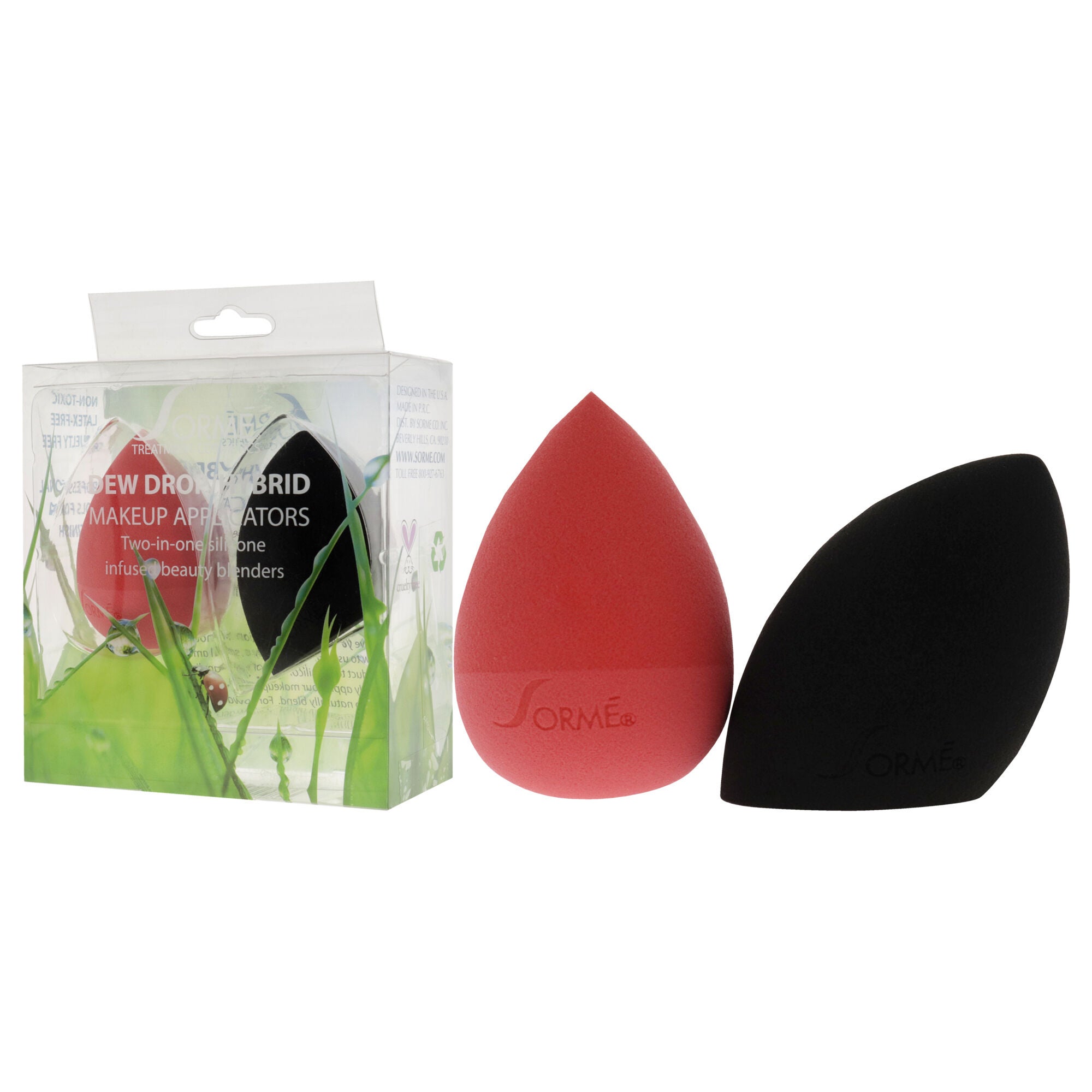 Dew Drop Hybrid Silicone Infused Blender by Sorme Cosmetics for Women - 2 Pc Sponge, , alternate image number 7