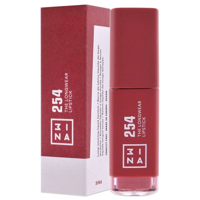 The Longwear Lipstick - 254 Dark Pink Nude by 3INA for Women - 0.20 oz Lipstick, NA, alternate image number null