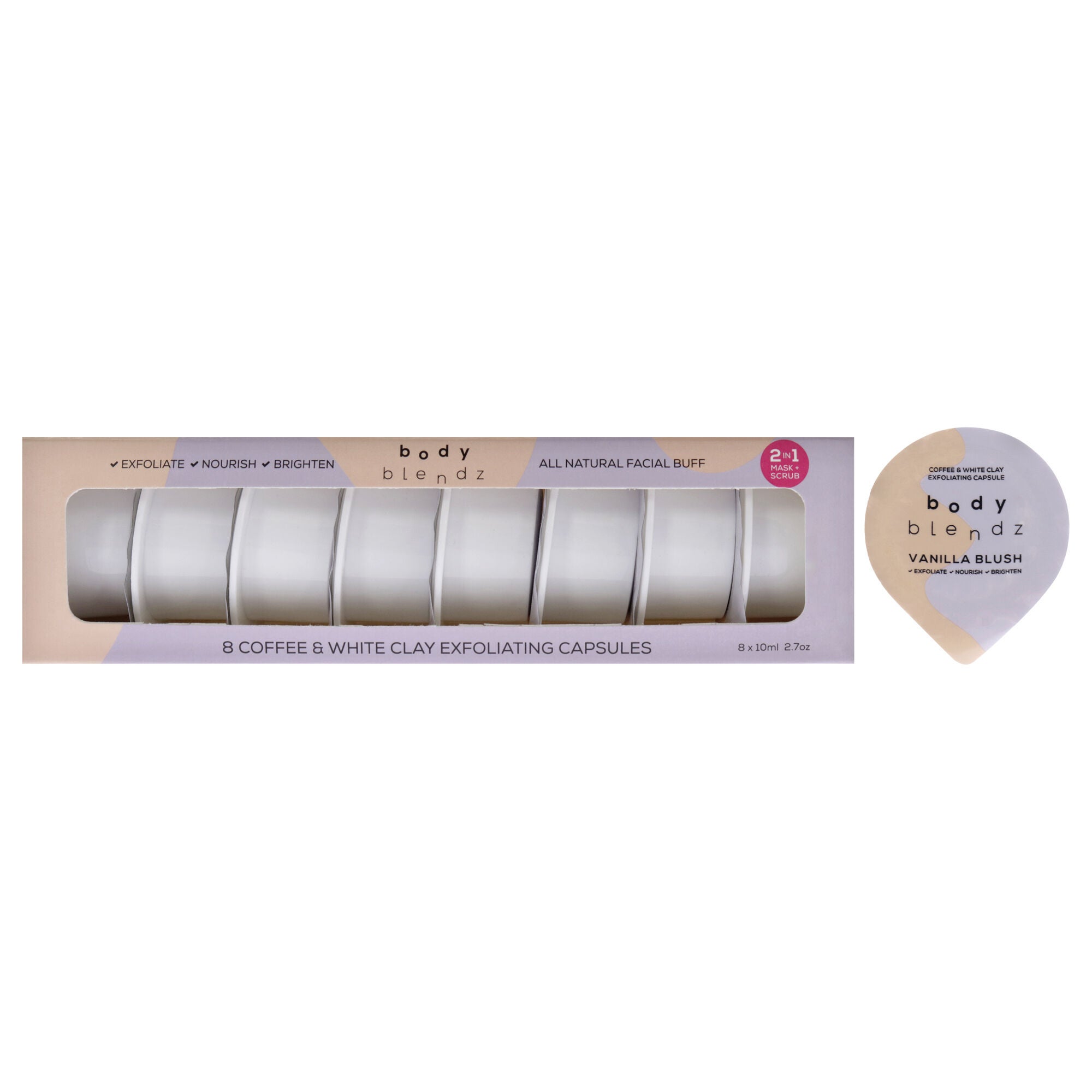 2-In-1 Mask and Scrub Exfoliating Capsules by BodyBlendz for Women - 8 x 2.7oz Exfoliator, , alternate image number 5