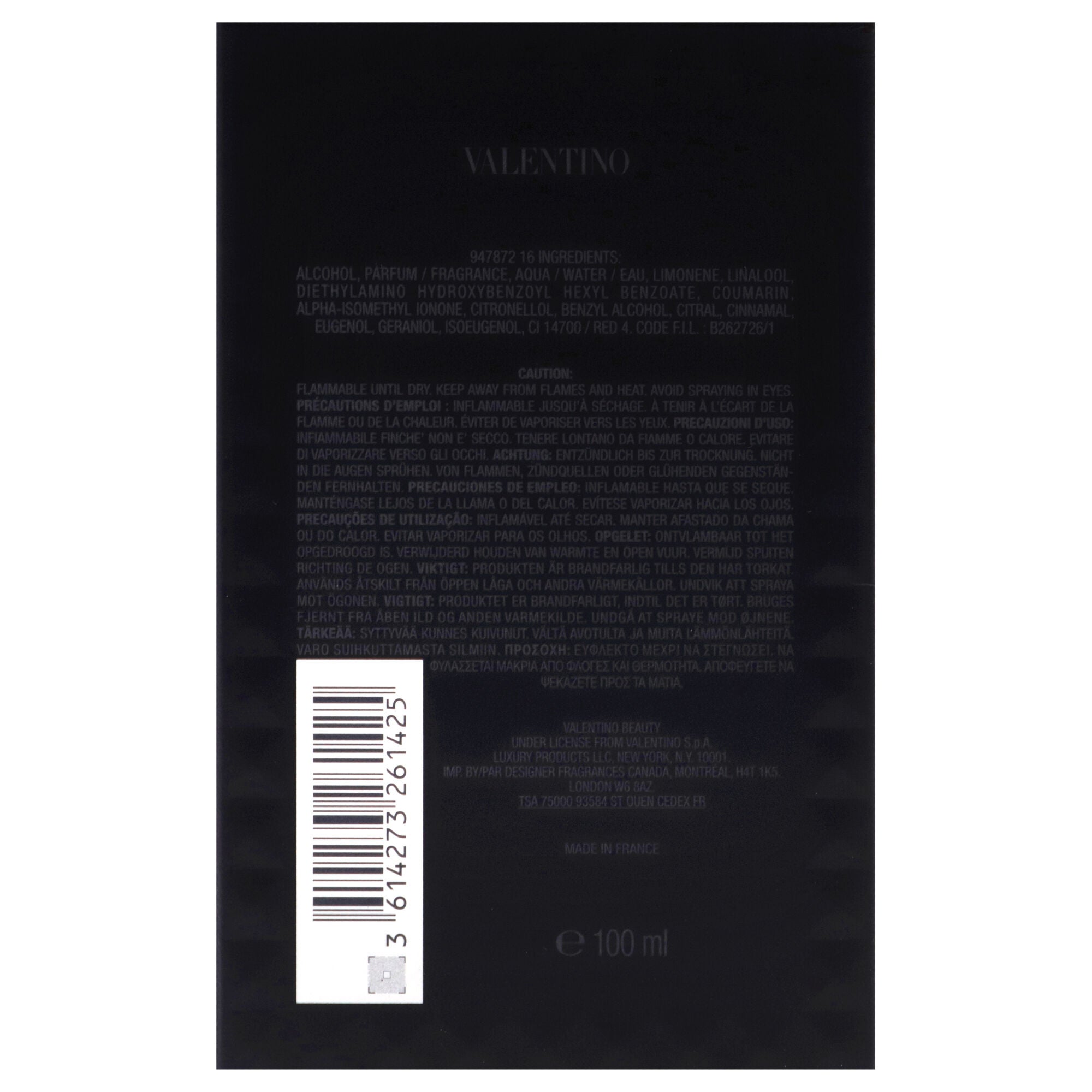 Uomo Born In Roma Yellow Dream by Valentino for Men - 3.4 oz EDT Spray, Clear, alternate image number 6