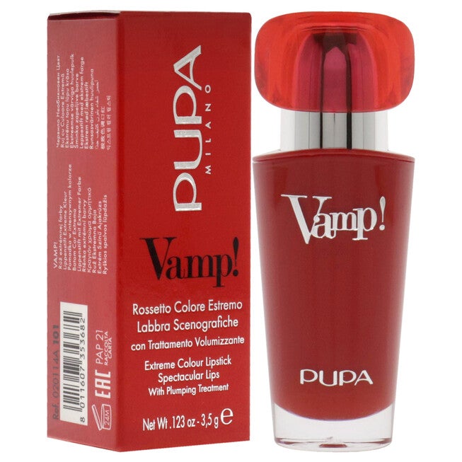 Vamp! Extreme Colour Lipstick with Plumping Treatment - 101 Warm Nude by Pupa Milano for Women - 0.123 oz Lipstick, NA, alternate image number null