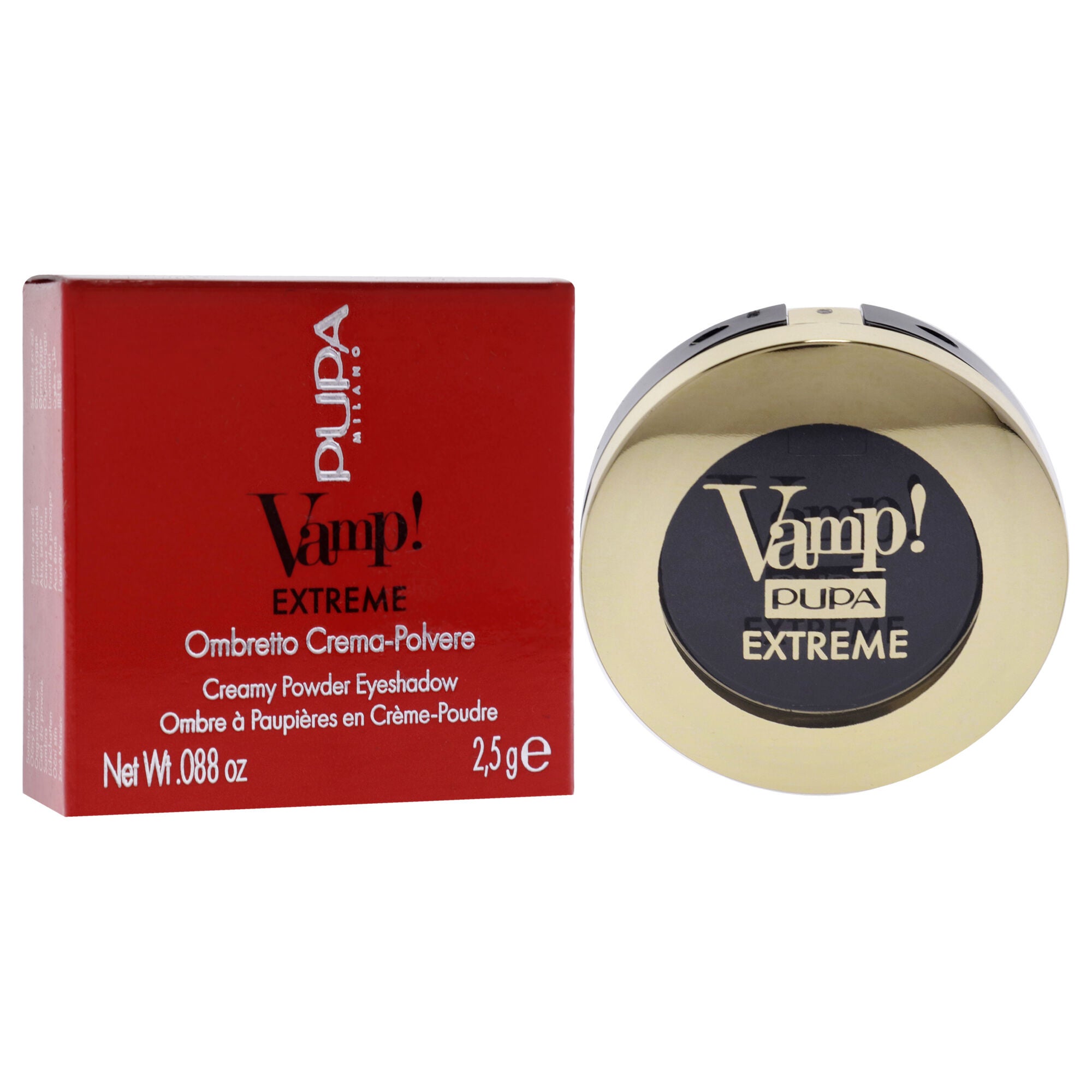 Vamp! Extreme Creamy Powder Eyeshadow - 004 Extreme Black by Pupa Milano for Women - 0.088 oz Eye Shadow, , alternate image number 6