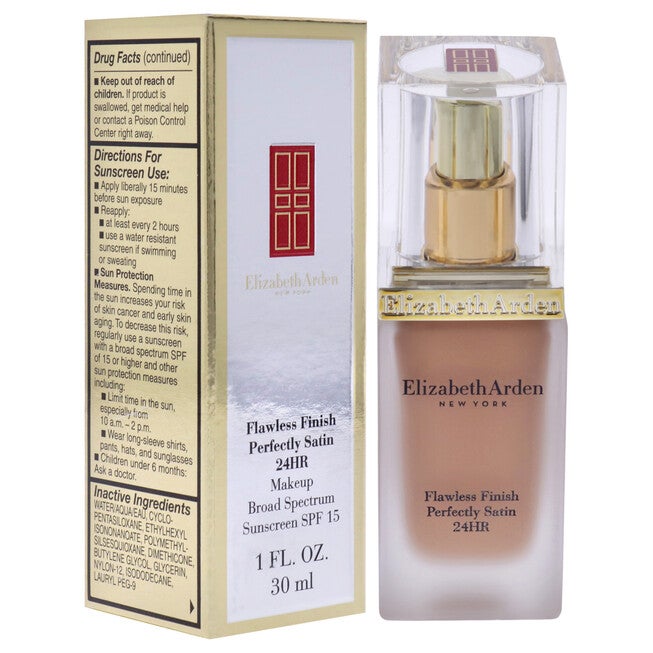 Flawless Finish Perfectly Satin 24HR Makeup SPF 15 - 14 Caramel by Elizabeth Arden for Women - 1 oz Foundation, See Description, alternate image number 2