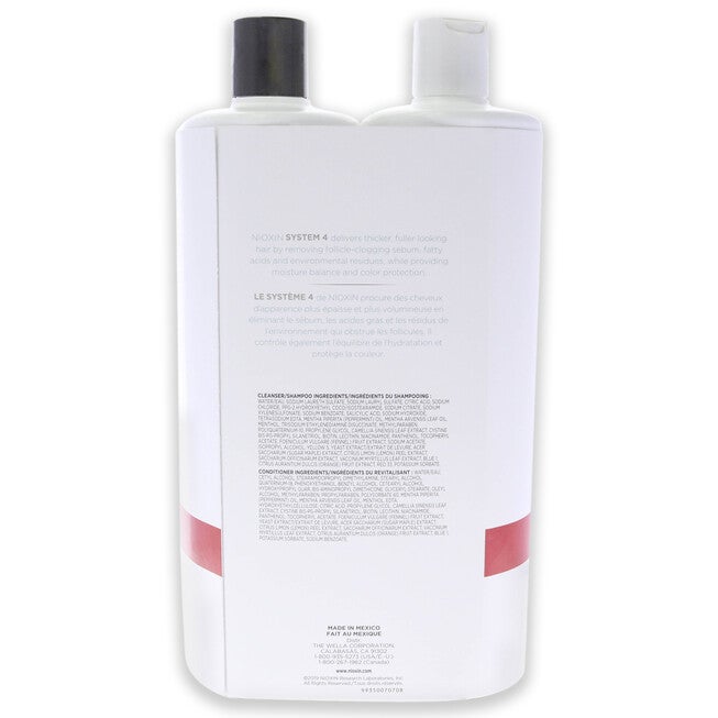 System 4 Duo by Nioxin for Unisex - 2 x 33.8 oz Shampoo, Conditioner, , alternate image number null