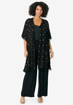 Crochet-Detailed Kimono