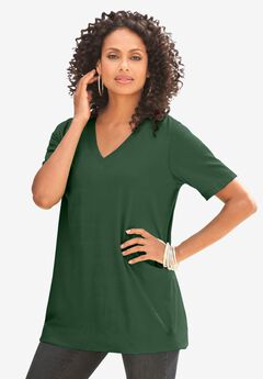 Plus Size Cotton Ultimate V-Neck Tee