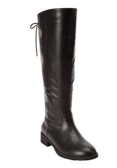 Wide Width Tall Black Boots