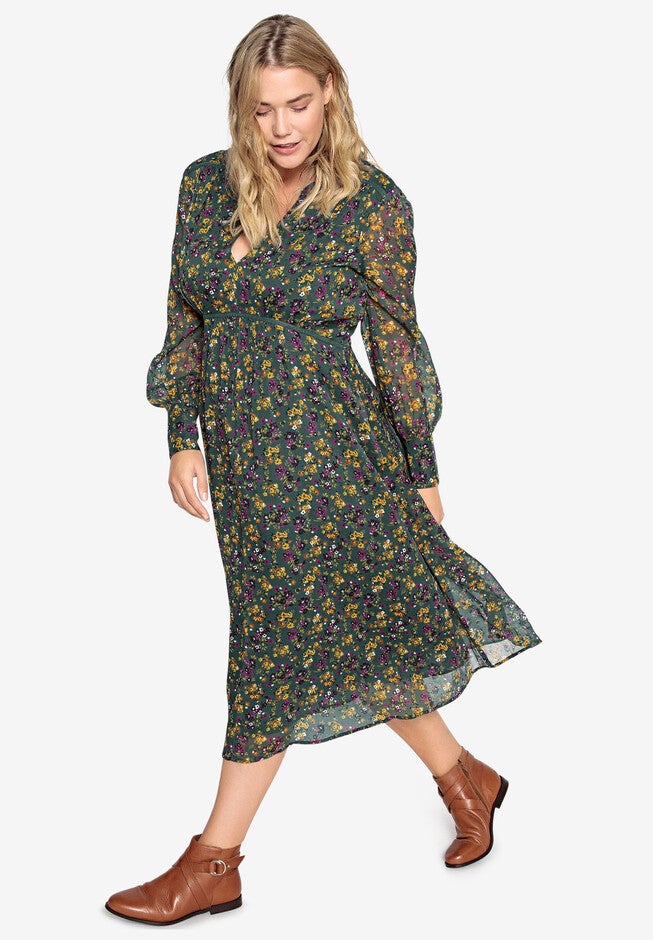 Crochet Empire Seam Dress Castaluna by La Redoute, , alternate image number null