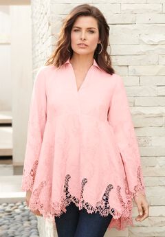 Poplin Embroidered Swing Tunic