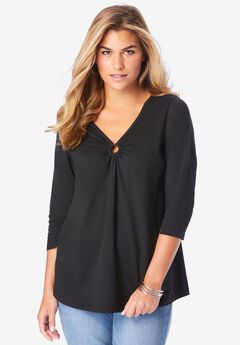 Ultimate Keyhole V Neck Tee