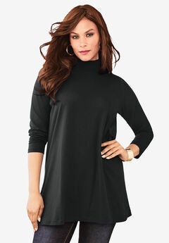 Plus Size Black Tops