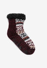 1-Pair Pieced Cabin Socks, OXBLOOD, hi-res image number null