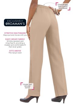 Plus Size Classic Bend Over® Structured Straight Leg Pull-On Pant