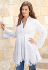 Embroidered Fit-and-Flare Tunic, , alternate image number null