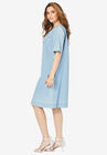 Embellished Denim Shirtdress, , alternate image number null