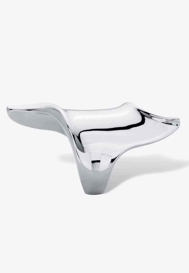 Platinum-Plated Free Form Diagonal Ring, , on-hover image number 1