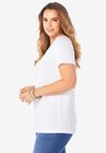 Eyelet Cutout Tee, , alternate image number null