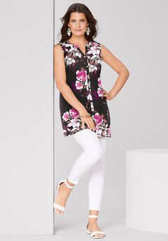 Plus Size Floral Garden Party Blouses