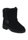 Faux Suede 1.5" Heel With Berber Back Boot, BLACK, hi-res image number null
