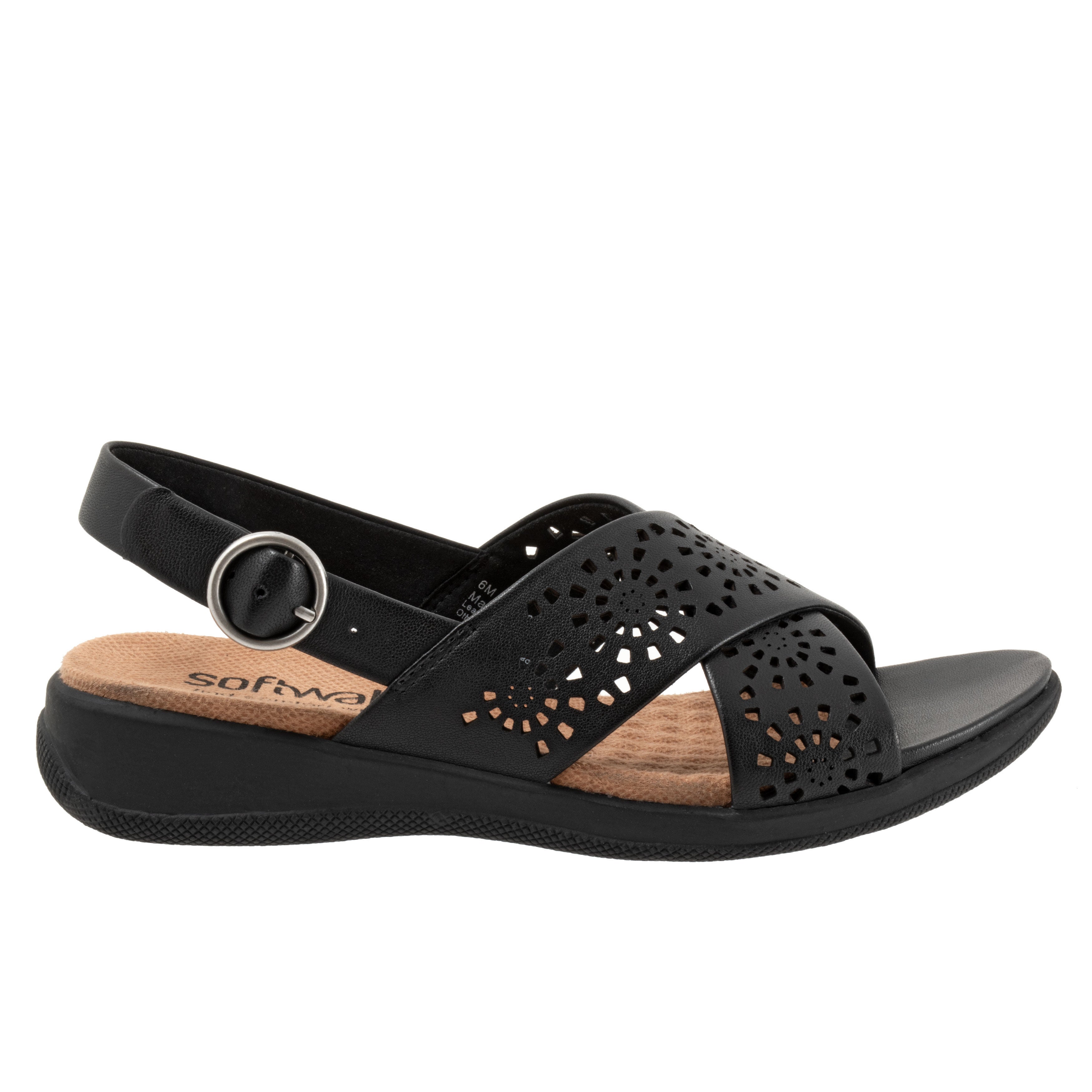 Tillman Sling Perf Sandal, BLACK, alternate image number 4