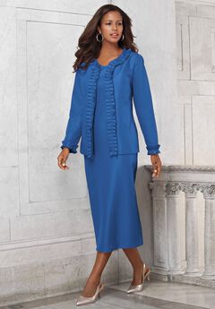 Pleated Suit Jacket Dress