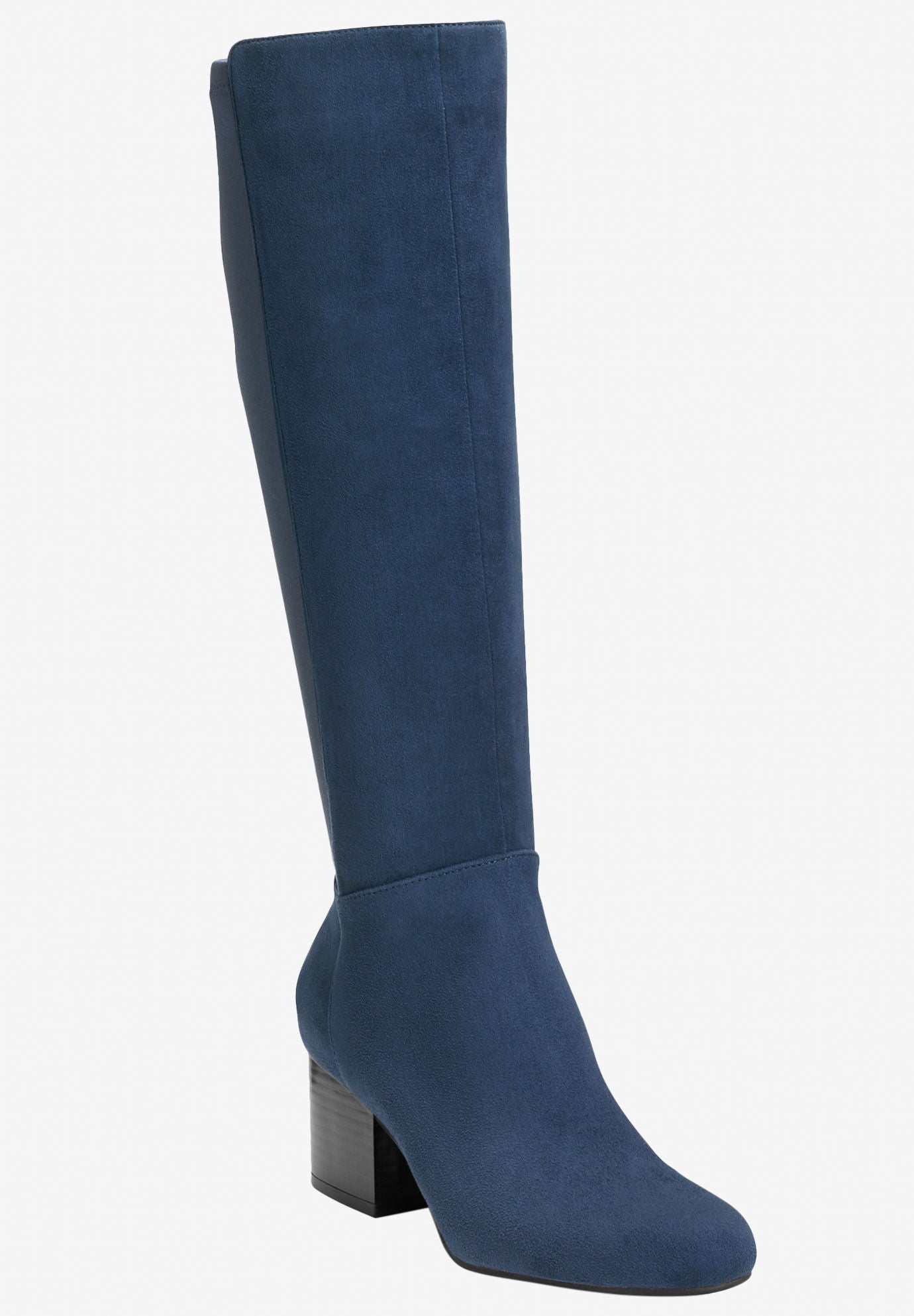 Fashionable Condominium Boot by A2 by Aerosoles Navy Fabric Roaman s