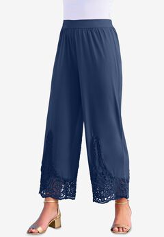 Wide Leg Ultrasmooth® Fabric Lace Pant