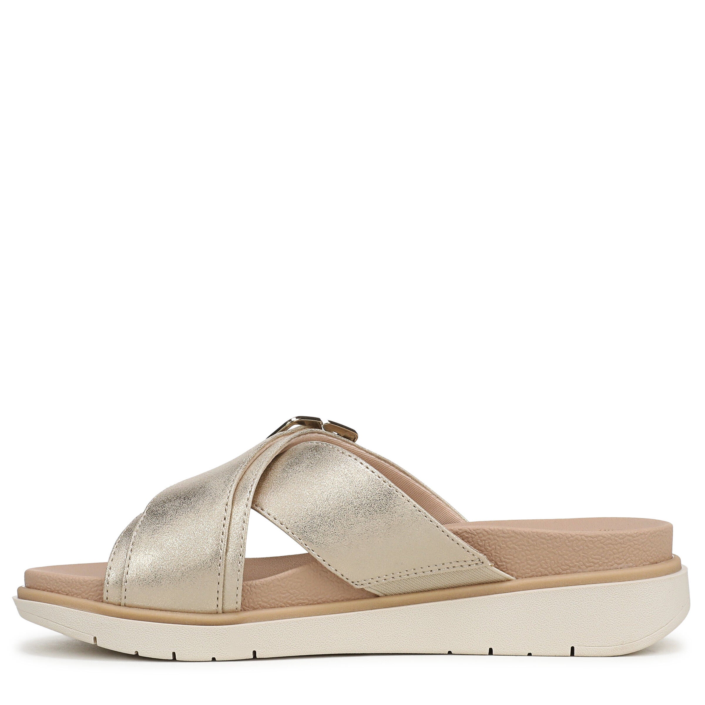 Piper Slide Sandal, LIGHT GOLD, alternate image number 5