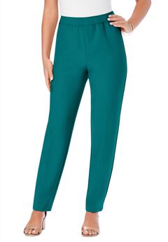 Plus Size Classic Bend Over® Structured Straight Leg Pull-On Pant
