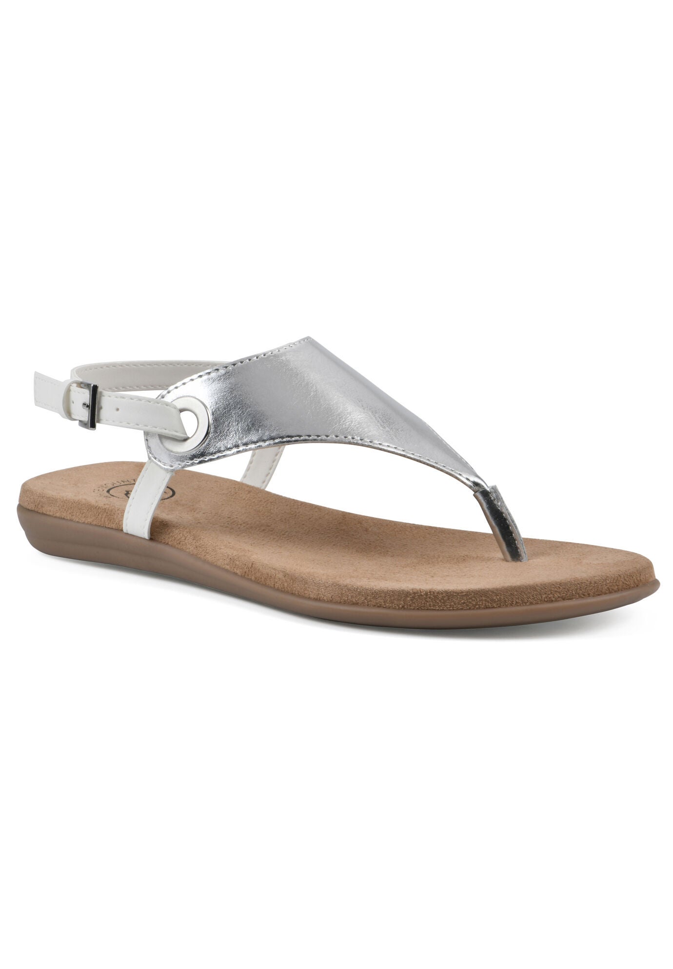 London Thong Sandal , SILVER SMOOTH, hi-res image number 0