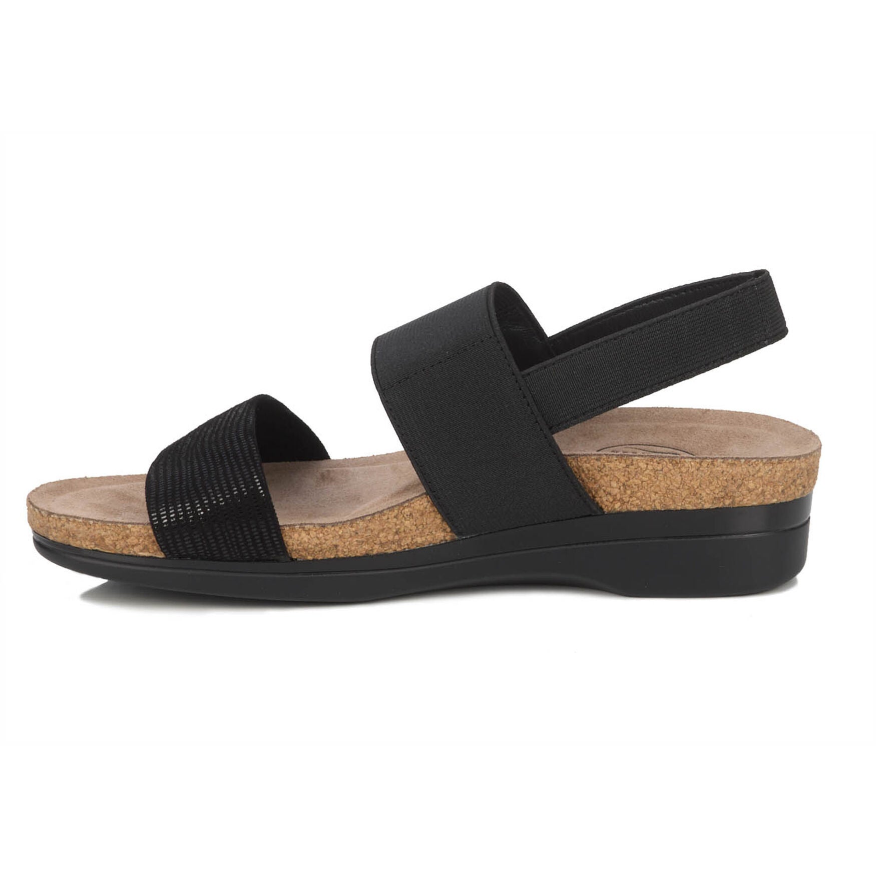 Maeve Stretch Strap Sandal, BLACK, alternate image number 4