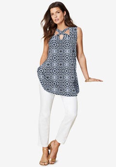 Cutout Swing Tunic Tank
