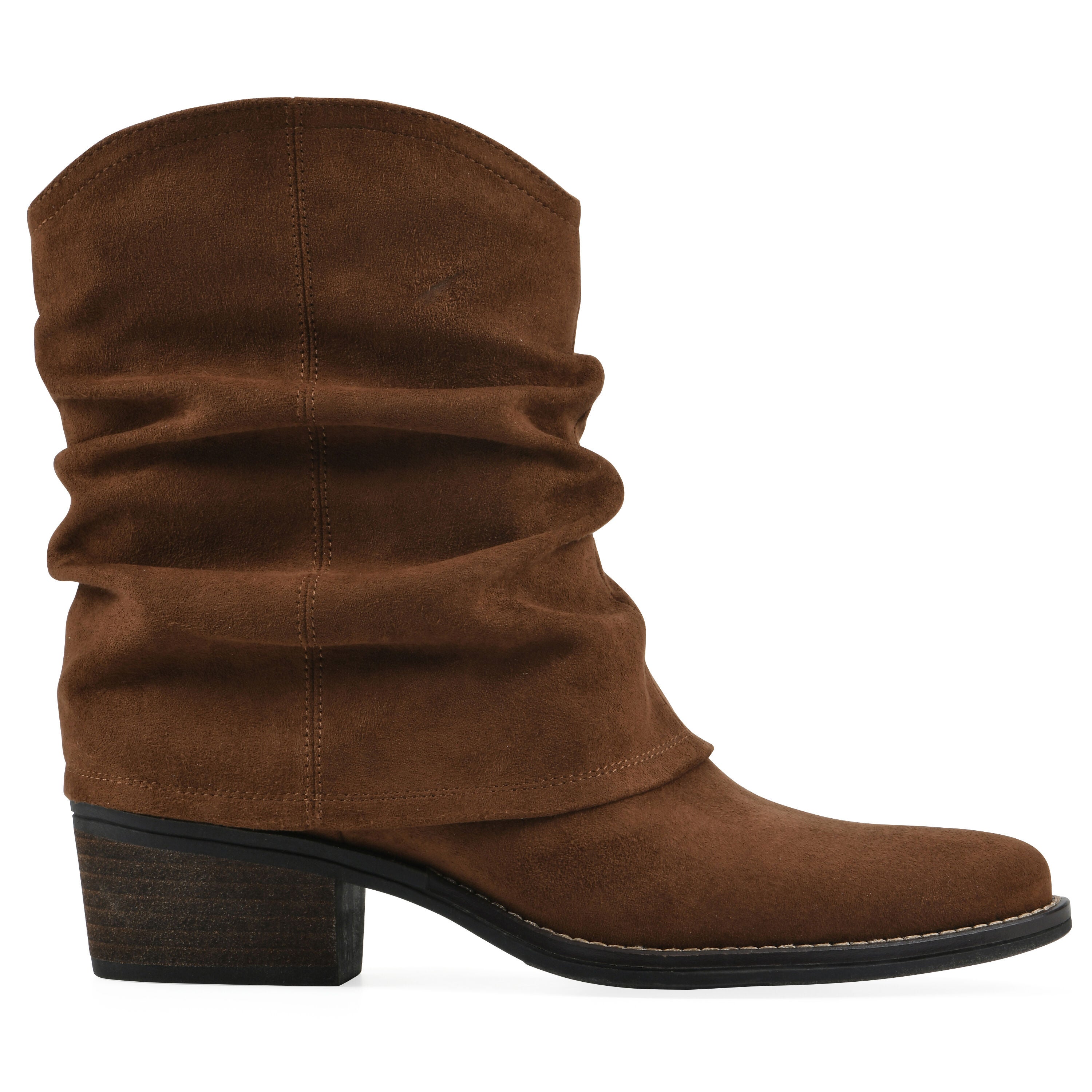 Alden Mid Calf Western Bootie, HAZELNUT FABRIC, alternate image number 2