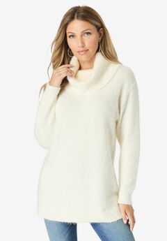 Eyelash Cowl Neck Sweater