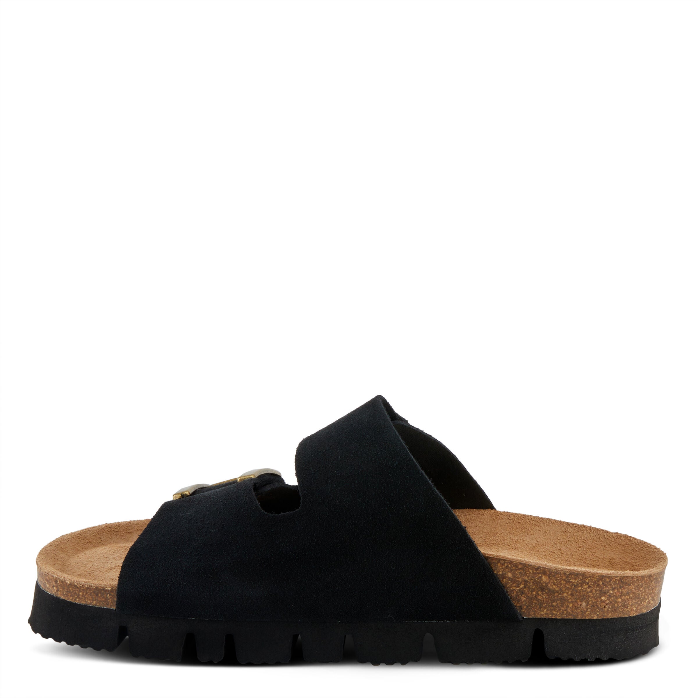 Nesconset Sandal, BLACK SUEDE, alternate image number 2