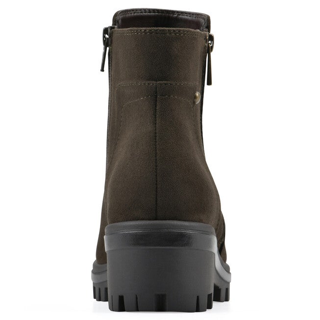Tahj Lug Sole Bootie, ARMY FAUX SUEDE, on-hover image number 1