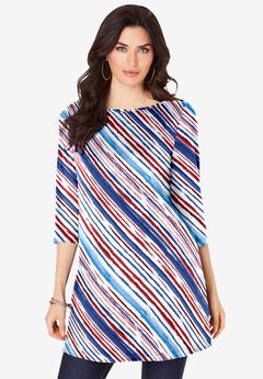 Boatneck Ultimate Tunic with Side Slits