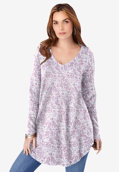 V Neck Thermal Swing Tunic