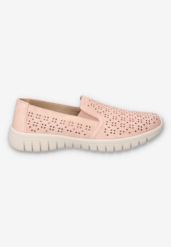 Mosaic Slip-Resistant Sneaker, BLUSH, alternate image number 2