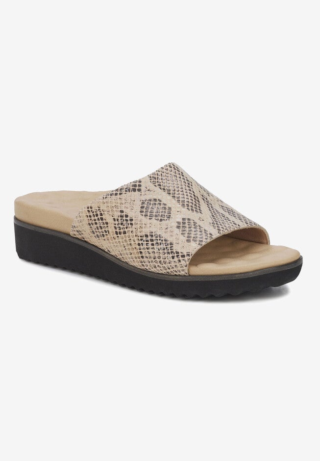Heston Slide Sandal, SNAKE PRINT LEATHER, hi-res image number 0