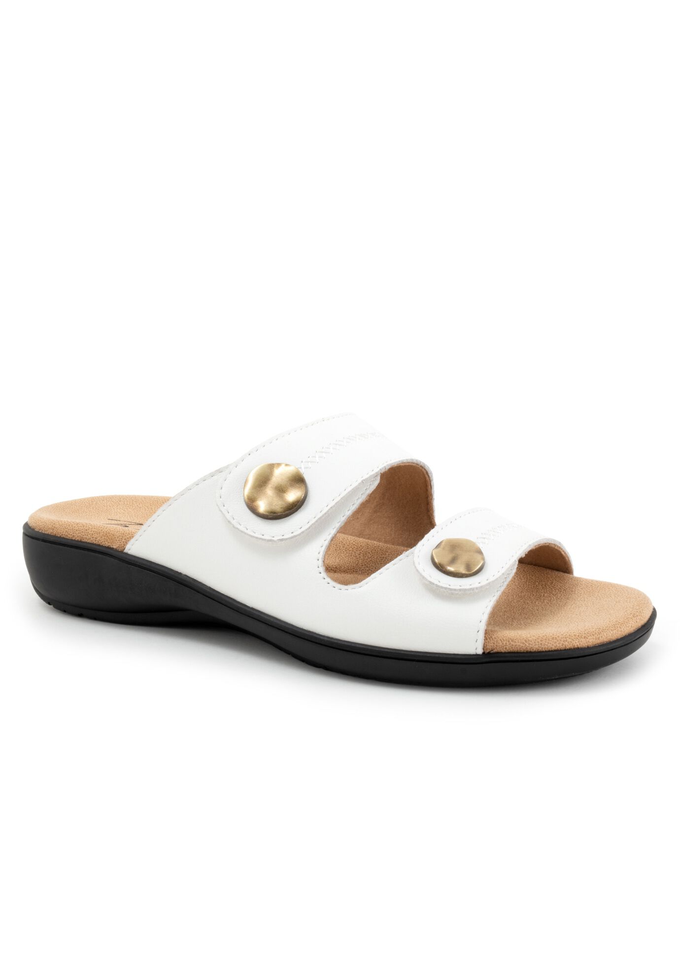Ruthie Stitch Slip On Sandal, WHITE, hi-res image number 0