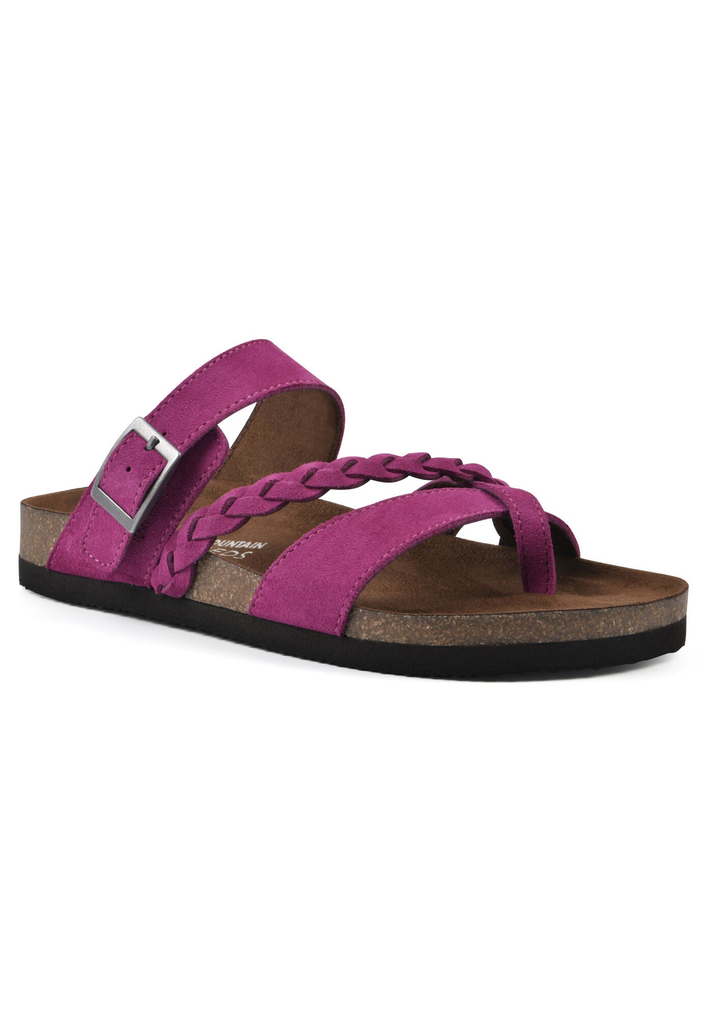 White Mountain Hazy Sandals, PURPLE RAIN SUEDE, hi-res image number 0