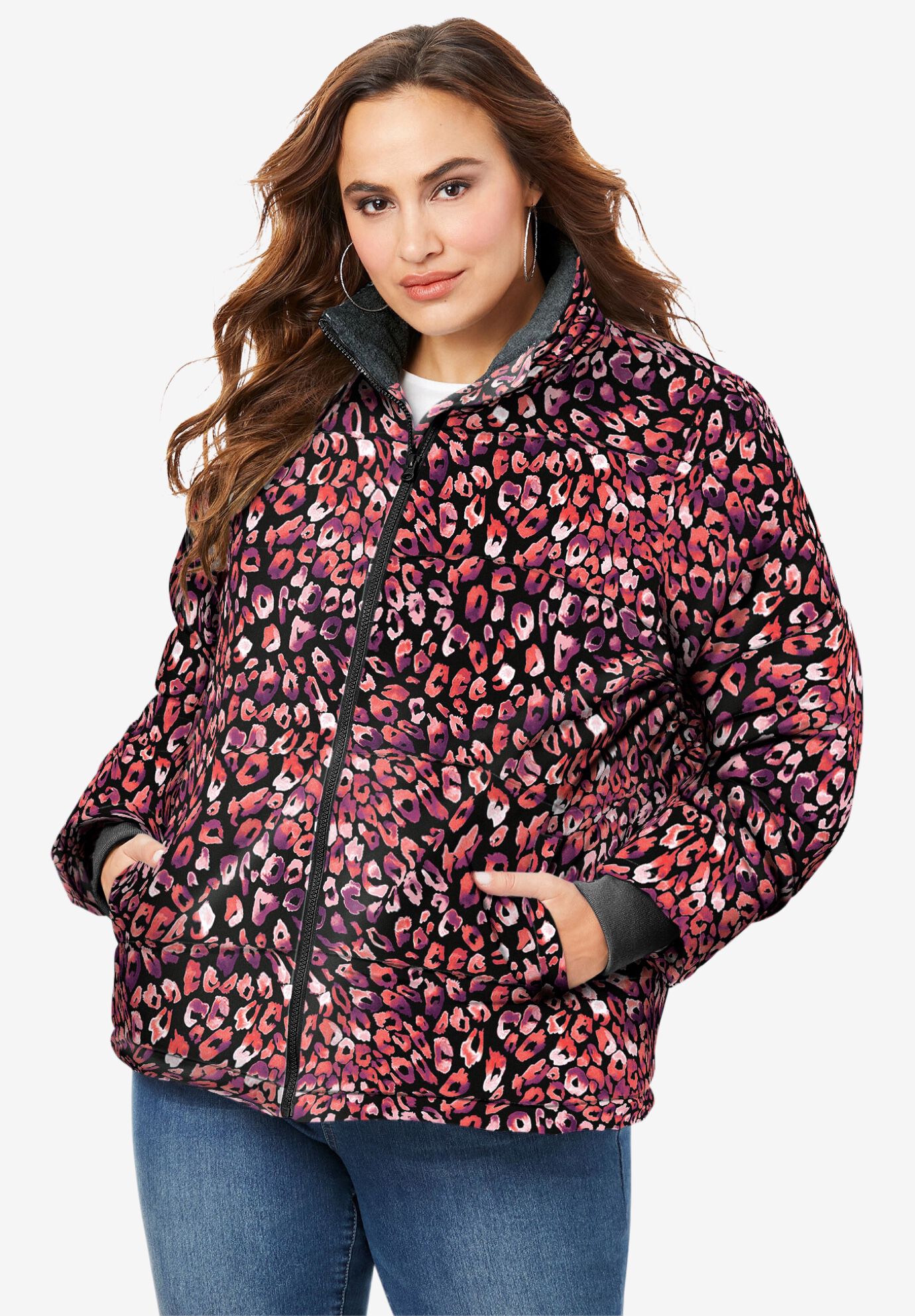 plus size short puffer jacket