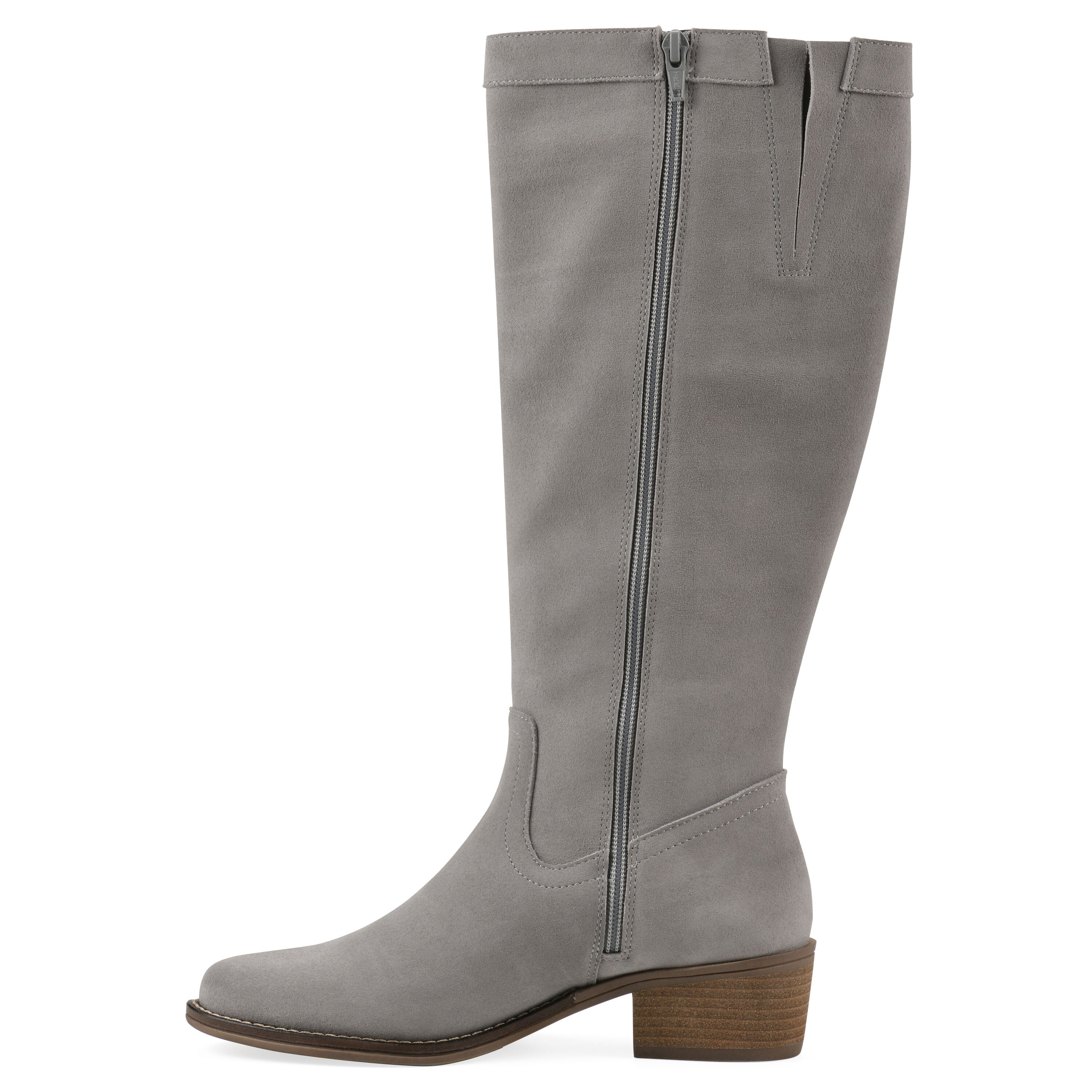 Altitude Wide Calf Tall Shaft Boot, LIGHT GREY SUEDE, alternate image number 3