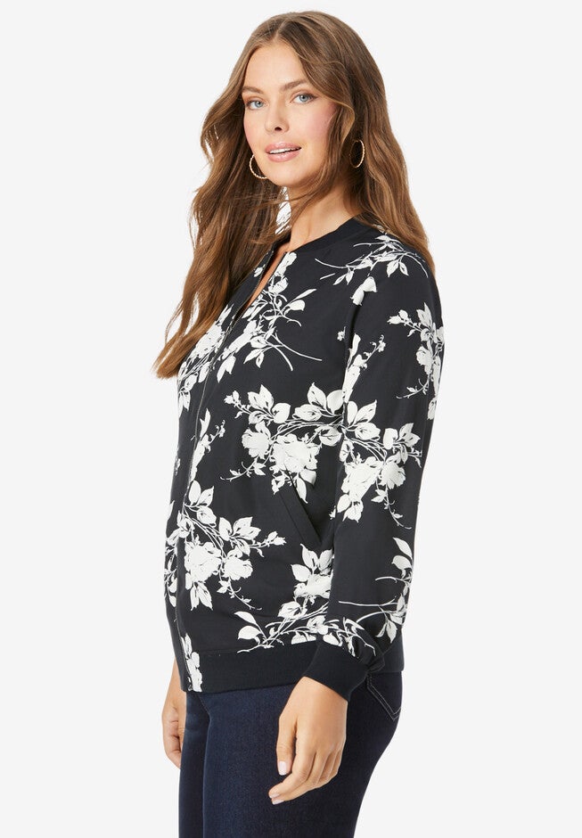 Printed Bomber Jacket, , alternate image number 2